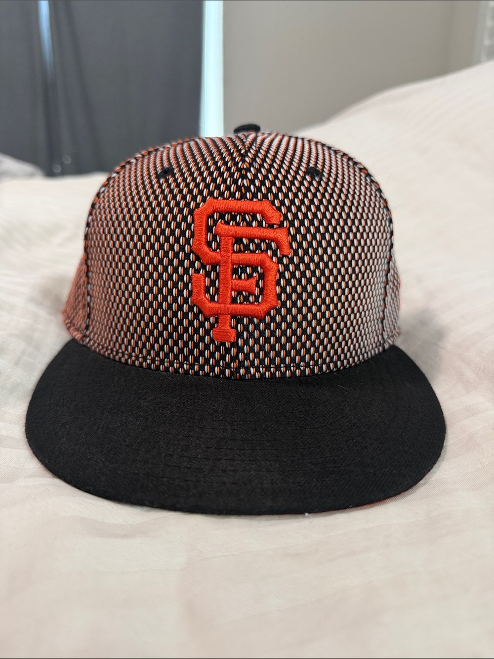 San Francisco Giants Orange & Black Pattern Fitted Hat